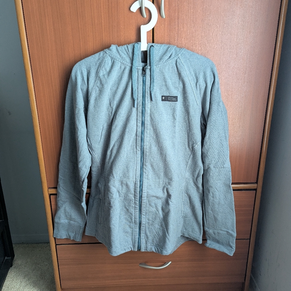 Black Diamond Mountain Transparency Zip Hoody in Storm Blue size L